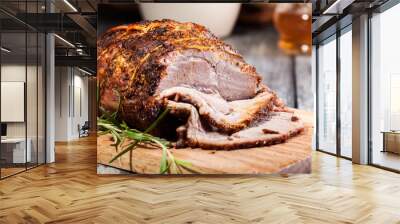 Roasted shoulder of pork Wall mural