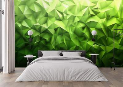 Abstract Green Polygonal Background Wall mural