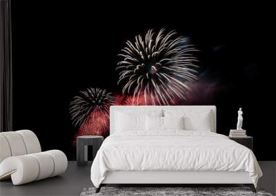 Fireworks light up the sky with dazzling display Wall mural