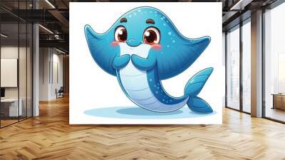 Cute Ray Vector Cartoon illustration Wall mural