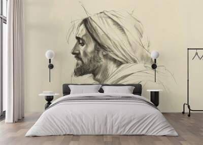 Jesus' Promise of His Second Coming, Biblical Illustration of Hope and Assurance, Ideal for Religious article Wall mural