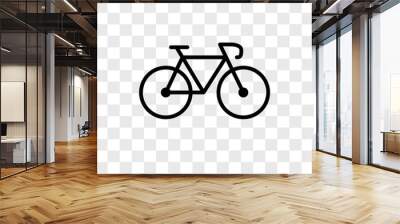 bicycle icons isolated on transparent background. Modern and editable bicycle icon. Simple icon vector illustration. Wall mural