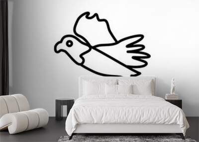 Eagle icon. Trendy modern flat linear vector Eagle icon on white background from thin line animals collection Wall mural