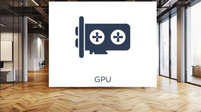 Gpu icon. Trendy flat vector Gpu icon on white background from hardware collection Wall mural