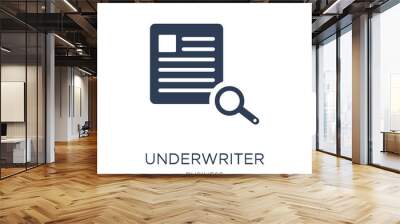 Underwriter (insurance) icon. Trendy flat vector Underwriter (insurance) icon on white background from business collection Wall mural