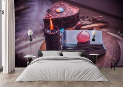 Fortune telling and magic rite for a love, attracting husband, partner or relationship   Wall mural