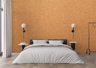 Brown cork board texture. Close up. Wall mural