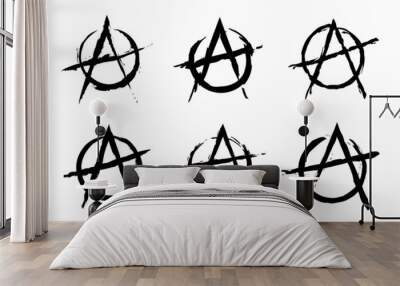 anarchy symbol vector design. anarchism icon. punk emblem. Wall mural