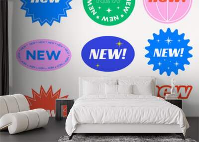 Cool Trendy New Stickers Collection. Patch Vector Illustration. Wall mural