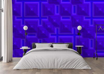 Ornament with repetitive geometric patterns with a gradient. abstract background.  Wall mural