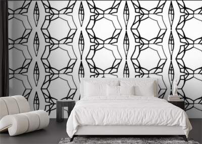 White background with striped shapes. Texture with figures from lines.Line shape design.Abstract background for web page, textures, card, poster, fabric, textile. Monochrome graphic repeating design. Wall mural