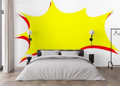 star bomb splash bubble tag sale price pop up surprise flat design Wall mural