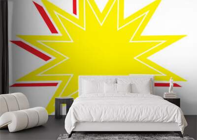 tag label border sale price basic shape space for text  Wall mural