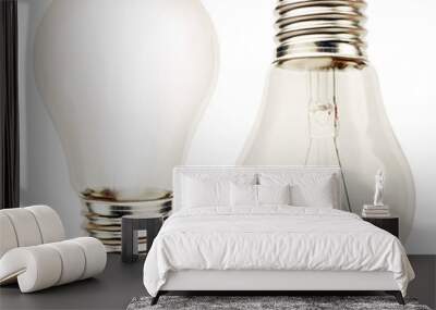 two bulbs, one on one off Wall mural