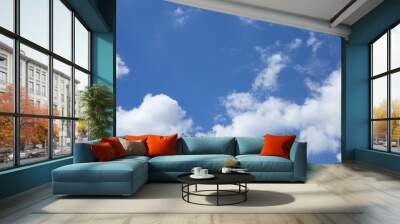 Beautiful blue sky with cloudscape Wall mural