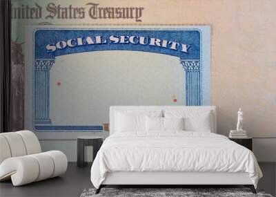 US IRS Internal Revenue Service income tax form with supporting documents Wall mural