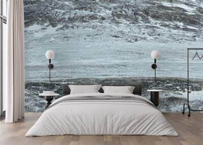 Textured desolate winter landscape in the Rocky Mountains, Colorado Wall mural