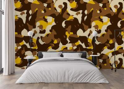 Camouflage background. Seamless pattern.Vector. 迷彩パターン Wall mural