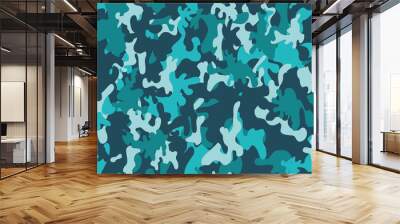 Camouflage background. Seamless pattern.Vector. 迷彩パターン Wall mural