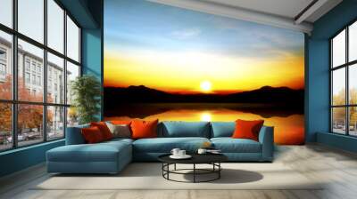 sky beautiful sunset Wall mural