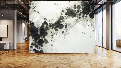 Black mold spores spread closeup background Wall mural