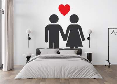 vector symbol man and woman Wall mural