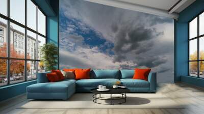 Blue sky with clouds Wall mural