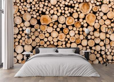 Logs of trees Wall mural