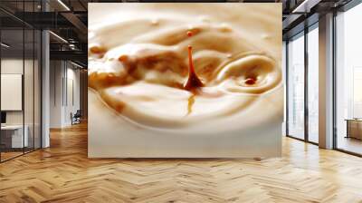 Close up of coffee and milk  Wall mural