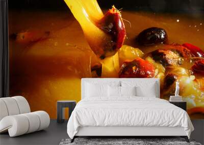 fresh squeeze palm oil fruit Wall mural