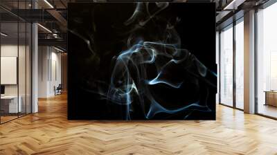 Smoke on black background Wall mural