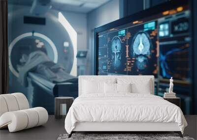 software interface of cancer treatment machine. Wall mural