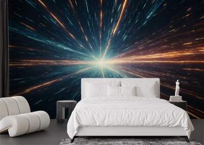 Light speed hyperspace warp background Wall mural