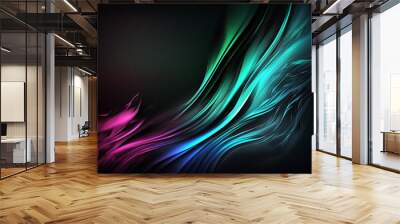 Black blue pink green abstract texture background, Generative AI	 Wall mural