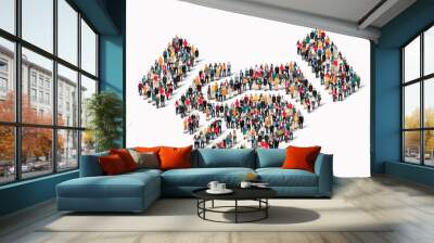 group  people  shape  handshake Wall mural