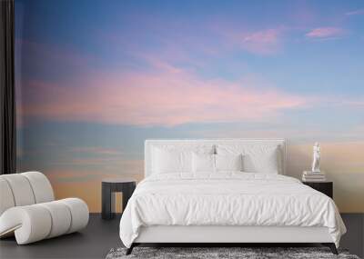 Background of sunrise sky with gentle colors of soft clouds Wall mural