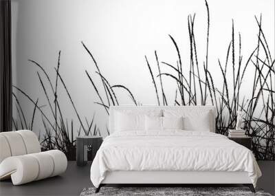 grass vector silhouette Wall mural