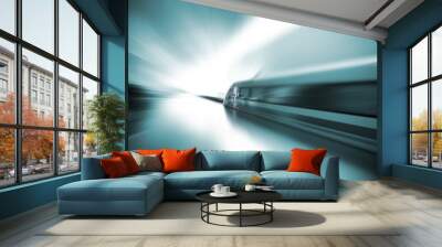 Magnetic levitation train Wall mural