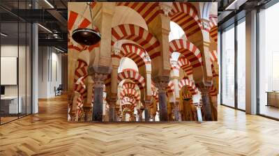 The Great Mosque and Cathedral Mezquita famous interior in Cordo Wall mural