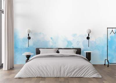 Watercolor border isolated on white, artistic background Wall mural