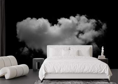 White cloud object for nature design summer background. Wall mural