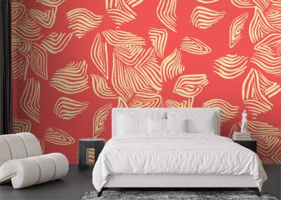 Abstract seamless pattern in thread embroidery style Wall mural