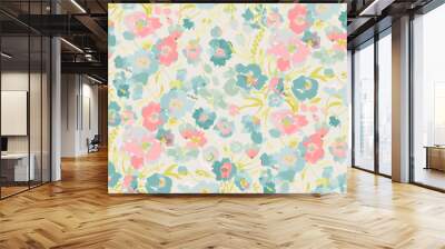 gentle bright tiny flowers pattern For summer print dress Wall mural