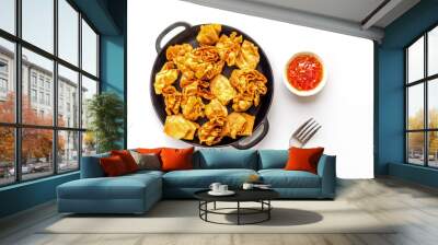 Fried Wonton Plates Wall mural