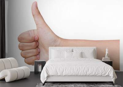 hand showing thumbs up isolate and save as to PNG file Wall mural