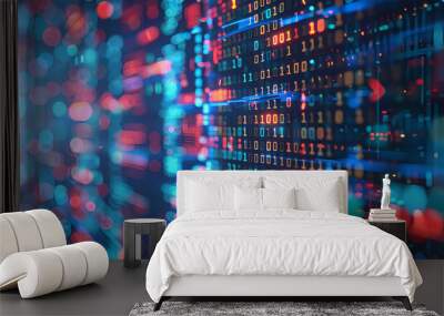 binary code background Wall mural