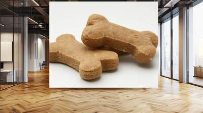 Dog biscuit, biscuits isolated on white background  Wall mural