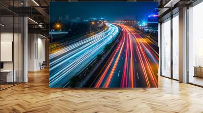 traffic at night Wall mural