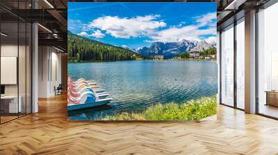 Lago di Misurina (Lake Misurina) in the Dolomites, Italy. Wall mural