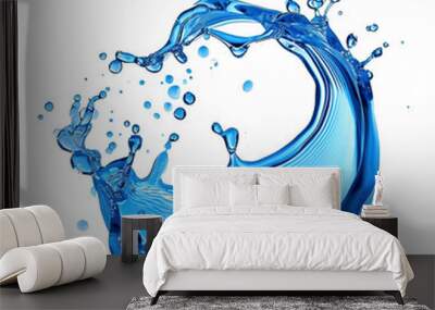 water splash isolated on white Wall mural